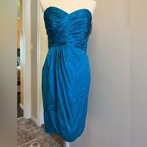 Vintage 1980’s AJ Bari silk strapless dress. NWT